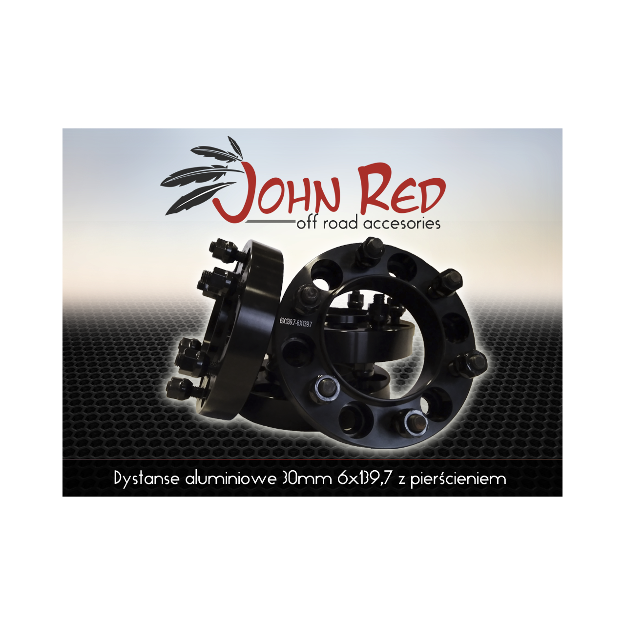 Dystanse aluminiowe 30mm 6x139,7 z pierścieniem centrującym 110mm Patrol